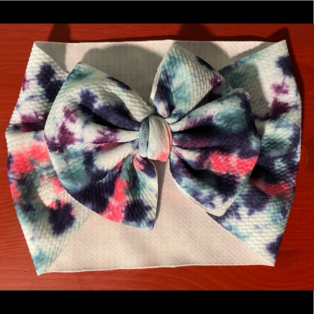 Tie Dye Baby Bow
